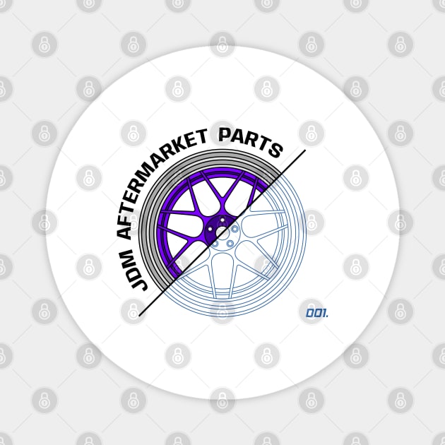 Purple JDM Wheels V4 Magnet by GoldenTuners